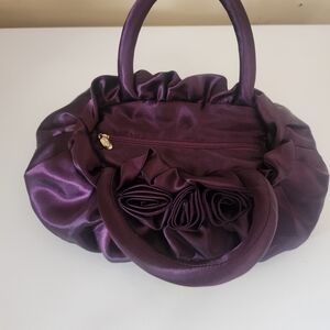 NaRaYa Plum Satin Cosmetic Bag